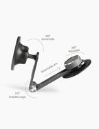 TPARTS Foldable Magnetic Car Cellphone Mount, Hidden Design for Tesla Model 3/Y/X/S, Compatible with iPhone 16, 15, 14, 13, 12, Mag Safe Cases