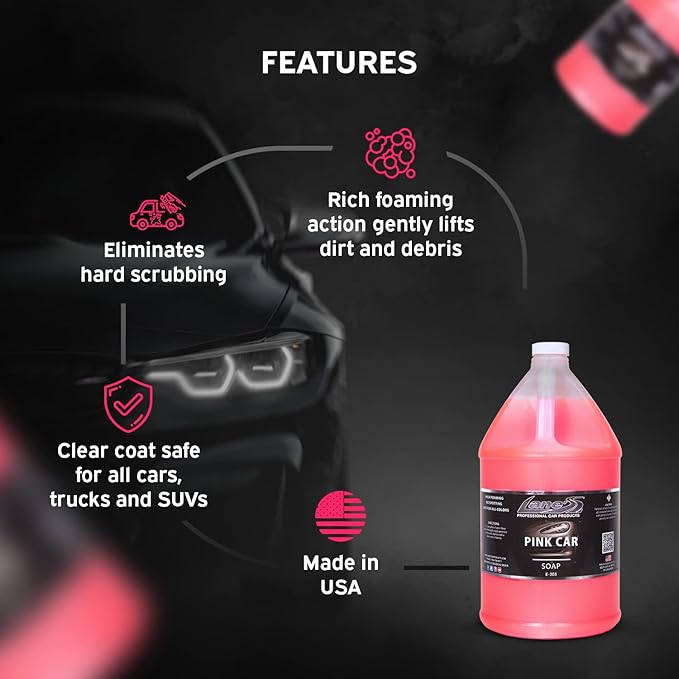 LANE'S Car Cleaning, Car Wash Soap The Perfect Shampoo for Auto, Exterior Care Products, High Foaming with Gentle Formula, Gallon