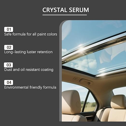 PTZ Crystal Serum, Advanced Graphene Ceramic Coating, 9H Professional Ceramic Coating for Car Paint, Gloss & Protection (3PCS)