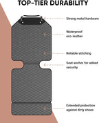 Owleys Set Seat Back Organizer & Car Seat Protector Hexy Waterproof & Non-Slip Protector for Child Car Cushion for Leather and Fabric Seats (Gray)