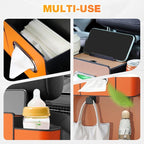 PUSKIU Car Organizer and Storage Box, Car Organizers and Storage Box for Back Seat, Car Organizer Back Seat for Daily Travel (Black)
