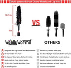Woollywormit Wheel Cleaning Brush Car Detailing Kit - Rim Brush, Lug Nuts and Wheel Cleaner Brush Car Wash Kit -Tire Brushes for Cleaning Rims - Car Cleaning Supplies and Rim Cleaner Brush Set
