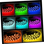 Cabilock Sound Control Car Lighting 7-Color Ambient Lighting Kit for Vehicle Decoration Waterproof LED Strip Lights for Interior and Exterior Use for Parties and Night Drives