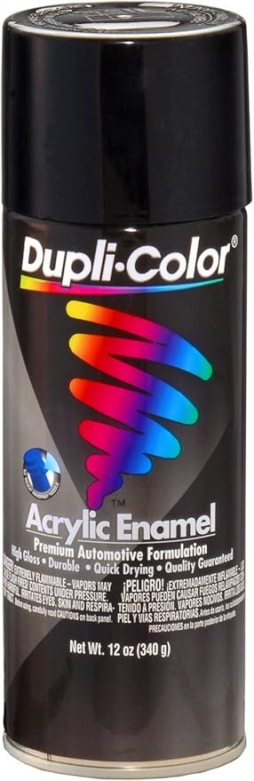 Dupli-Color DA1600-6 PK Multi-Purpose Acrylic Enamel Spray Paint - Flat Black - 12 oz. Aerosol Can