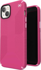 Speck iPhone 14 Plus Case - Drop Protection, Scratch Resistant, Dual Layer Slim Phone Case for 6.7 Inch iPhones 14 Plus - Built for MagSafe - Presidio2 Grip - Digital Pink/Blossom Pink/White