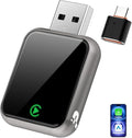 Wireless CarPlay Adapter 2026, 2-in-1 Convert Factory Wired CarPlay & Android Auto to Wireless, Plug and Play, Auto Reconnect, Compatible with iPhone & Android Phones, USB/USB-C, Light Grey