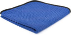 The Rag Company - Dry Me A River - Professional Korean 70/30 Blend Microfiber Waffle-Weave Drying & Detailing Towels, Soft Suede Edges, 390GSM, 20in x 40in, Royal Blue (2-Pack)
