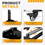 Yeeoy Rolling Wheel Detailing Stand, Heavy Duty Wheel Cleaning Stand, Portable Tire Car Detailing Roller with 3-Way Rotating Rollers for Cleaning, Ceramic Coating, Applying Tire Shine & Car Wheel Wash