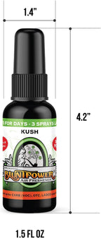 BluntPower (Kush, 1 Pack) Concentrated Air Freshener for Room and Car Spray - Oil-Based Diffuser Spray Bottle - Long-Lasting Bathroom Spray, Car Freshener, & Odor Eliminator Spray