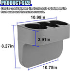ZIMISI Car Cup Holder, PU Leather Auto Front Console Gap Filler Organizer, Multifunctional Cup Drink Holder, Car Seat Gap Filler Storage Box, Coin Bucket, Cell Mobile Phone Holder (Grey)