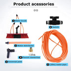 Water Fed Pole Kit - Telescopic Window Cleaning Brush & Extension Pole Set for Efficient Outdoor Washing Solar Panel Care and Vehicle Detailing Solutions