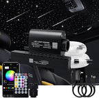 AKEPO Shooting Star Starlights Headliner Kit, 430pcs Mixed Dia. Optical Fiber Strands 9.8ft/3m with Shooting Star Effect 16W APP/Remote Control Music Activated Effect Fiber Optic Lights