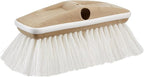 STAR BRITE Premium Stiff Bristle 8" Brush Head W/Bumper - Dual Connections Fit Either Standard 3/4" Threaded Poles or Extend-A-Brush Handles (Coarse) (White) (040163)