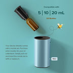 Waterless Essential Oil Diffuser Starter Kit with 30mL Hotel Scent Fragrance Oil Inspired by Ritz-C., Battery Operated Premium Portable Mini Scent Air Machine for Home Car Office, Gold ANX