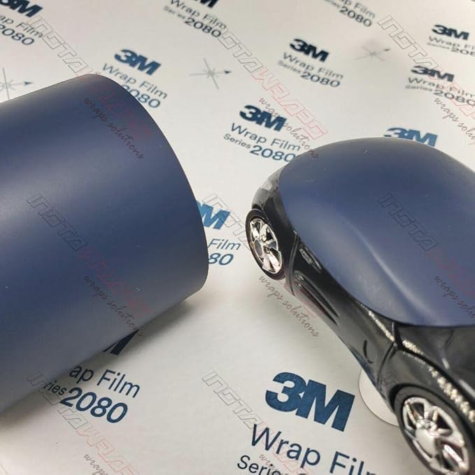 3M Car Wrap Roll 2080 Matte Indigo | M27 | (5ft x 50ft (250 Sq/ft)) | Automotive Vinyl Wrap for Cars - Car Interior Wrap & Exterior | w/Free Instawraps Pro Glove