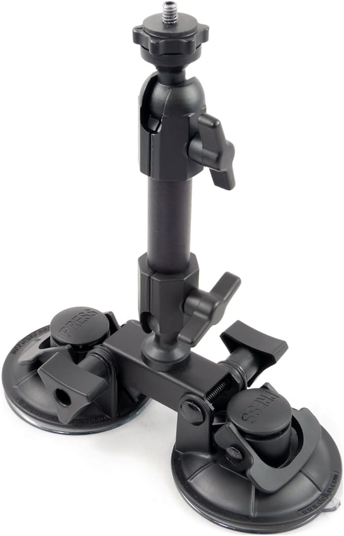 Delkin Devices Fat Gecko Dual Suction Camera Mount (DDMOUNT-Suction) & Fat Gecko Tablet and iPad Bracket (DDMNT-UTAB1)(Bracket only)