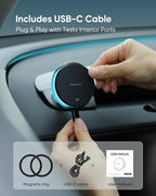 15W MagSafe Wireless Car Charger & Strongest Magnetic Phone Holder for Tesla - Car Mount Charger for Model Y Juniper & 3 Highland, Qi2 Fast Charging, No Vent Block