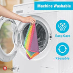 Orighty Microfiber Cleaning Cloth, 200 Pack Highly Absorbent Cleaning Supplies, Lint Free Kitchen Towels Cleaning Rags, Microfiber Towels for Cars, House, Window, 12x11 inch