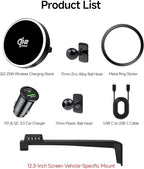 Qi2.2 Max 25W Fast Wireless Car Charger Phone Holder for 2025 2026 Kia Carnival 12.3-Inch Screen, Magnetic Phone Mount Compatible with MagSafe