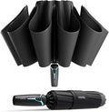 Windproof Travel Umbrella for Rain, Withstand 85MPH Winds, 54 Inch Automatic Reverse Fold Umbrellas Easy Auto Open Close, Portable Compact Umbrella Includes Cover Bag, Perfect for Travel, Car, Commute, Women Men, Backpack