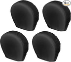 Explore Land Tire Covers 4 Pack - Tough Wheel Protector for Truck, SUV, Trailer, Camper, RV Universal Fits Tire Diameters 26-28.75 inches, Black