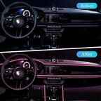 EL Wire LED Strip Lights, USB Auto Neon Light Strip with Sewing Edge, 16FT Electroluminescent Ambient Lighting Kit with Fuse Protection, Car Decoration Accessory (Pink/16FT)