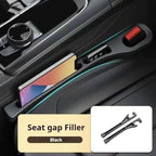 Car Seat Gap Filler Organizer - No Drop Seat Guard, Side Gap Filler for Car, SUV, and Trucks, 2 Pack, Black - Prevents Items from Falling, Extra Storage Space, Easy to Install, Durable & Eco-Friendly