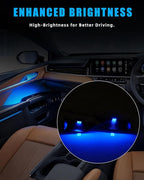 Blue LED Inner Door Handle Bowl Mood Light for 2025 2026 Camry XV80 Classy Interior Illumination, Decorative Interior Mood Lighting, 4PCS