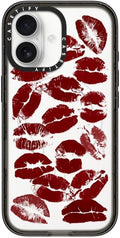CASETiFY Impact iPhone 17 Case [Slim/Compatible with Magsafe / 8.2 ft. 4X Military Grade Drop Protection] - Hot Lips - Clear Black