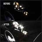 White Interior LED Lights Bulb Kit for Hyundai Santa Fe 2021 2022 2023 Vanity Mirror Glove Box Trunk Cargo License Plate Lights LED Interior Lighting Bulbs + Install Tool Guide