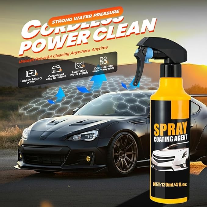 Hydrophobic Ceramic Coating, 2026 New Car Coating Spray Kit, Auto Paint Protection for Vehicle Detailing, Portable Car Shine Spray for Cars, SUVs, and Motorcycles (2PCS)