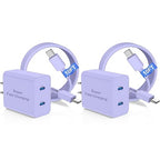 45W Dual Port Super Fast Charger with Long USB C to C Cable 10ft,Type C Wall Charger Block and Android Phone Charging Cord for Samsung Galaxy S26 Plus/S25 Ultra/S25+/S24+/S23+/S22+/S21/S20/Note 20/10+