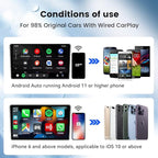 CarlinKit 4.0 CarPlay Wireless Adapter,Android Auto Wireless Dongle for OEM Wired CarPlay Cars,2026 OTA Upgrade-2 in 1,5Ghz WiFi Seamless Auto-Connect,Two Line, CPC200-CP2A for iPhone 6+/Android 11+
