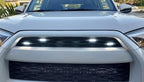 iJDMTOY 3pc Set Dark Smoked Lens Full LED Strip Front Grille Lighting Kit Compatible with 2014-up Toyota 4Runner, Includes (3) 24-SMD 6000K White LED Assy & Wiring Harness