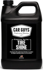 CAR GUYS Tire Shine Spray 1 Gallon Refill - The Perfect Deep Black Shine - Long Lasting Car Tire Dressing - No Sling & Dry to Touch - Sprayer Not Included