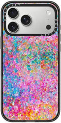 CASETiFY Impact iPhone 17 Pro Max Case [Slim/Compatible with Magsafe / 8.2 ft. 4X Military Grade Drop Protection] - My Neon Summer - Clear Black