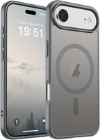 SUPFINE Magnetic for iPhone Air Case (Compatible with MagSafe)(Military Grade Drop Protection) Slim Translucent Matte Shockproof with Anti-Fingerprint Phone Cover for 17 Air,Gray