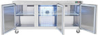 VEVOR 72" Commercial Refrigerator Sandwich & Salad Prep Table, 20 Cu. Ft Stainless Steel Refrigerated Food Prep Station with 3 Doors, Frost Free Refrigerator with Lock for Restaurant, Bar, Store