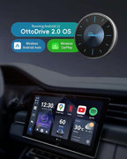 OTTOCAST P3 OttoAiBox - 2024 Android 12 CarPlay AI Box, Wireless CarPlay & Android Auto Adapter, 8GB+128GB, HDMI Output, GPS, Video Viewing YouTube, Netflix, Tiktok, etc