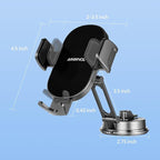 Universal Vacuum Phone Holders for Your Car [360° Rotation Metal Holder] Upgraded Suction Cup Phone Mount for Car/Tesla/Mirror/Wall, Foldable Tesla Phone Mount for All Phones and Thick Cases