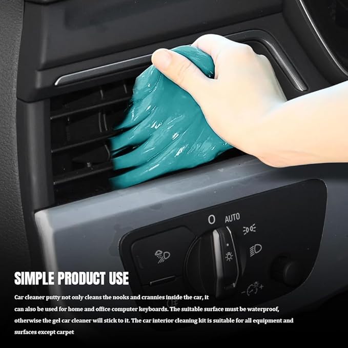 Car Cleaning Gel, Car Cleaning Supplies, Car Cleaning Putty, Universal Car Cleaning Kit Auto Detailing Tools Car Accessories Fit for Automotive, Keyboard, Camera, Printers (Blue, 1PCS)