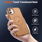 SUPFINE Magnetic for iPhone 12 Case/iPhone 12 Pro Case (Compatible with MagSafe)(Military Grade Drop Protection) Slim Translucent Matte Shockproof with Anti-Fingerprint Phone Case,Brown