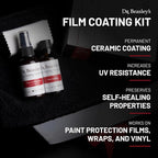 Dr. Beasley's Film Coating Kit, 12 fl oz - Ceramic Coating Protects PPFs, Wraps, Vinyl from Yellowing, Fading, Etching, Staining. Includes Film Coating, Prep, Foam Block Applicator, 2 Suede Cloths