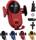 Smart Car Wireless Charger Phone Holder, Smart Sensor Car Wireless Charger, Fashion Car Charger (Red)