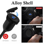 BATIGE Alloy Single Port USB 3.0 Dashboard Port Car Mount Flush Cable, Male to Female Waterproof Extension Cable for Car Truck Boat Motorcycle with LED Indicator 1ft