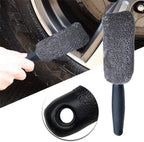Car Brush Wheel, 27 * 5 * 3 Microfiber Wheel Tire Rim Brush Portable Car Washing Cleaner for Car Wash Accessories (Grey)