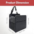 Witaxima 2 Pack Upgraded Car Seat Organizer Backseat with Storage Pockets, Multipurpose Car Organizer Hanging Car Trash Bag Premium PU Leather Garbage Can 2.14 Gallon Large Capacity Accessories Black