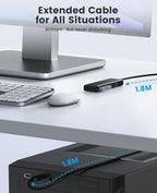 ORICO USB 3.0 Hub, 4-Port USB Hub with 6Ft Long Cable, Ultra Slim USB Splitter for Laptop MacBook Pro, iMac, Surface Pro, XPS, PS5，PC, Flash Drive, Mobile HDD