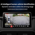 BY-J 360 Degree Bird View Surround System, 1080P Car DVR Recording Panoramic View, All Round Rear View Camera with AI Intelligence, for Car, SUV, Van Vehicles