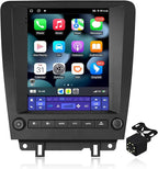 2+64G Android 14 Double Din Car Stereo for Ford Mustang 2010-2014 with 9.7 Inch Touchscreen Radio Built-in Wireless Carplay/Android Auto/GPS/Bluetooth/FM/AUX-in/Steering Wheel Controls/Backup Camera